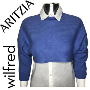 Wilfred Aritzia Lolan Cropped  Merino Wool Sweater Size XS